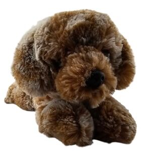 Aurora Plush Brown Tan Spotted Dog Stuffed Animal Toy Cuddly Cute‎ Soft EUC